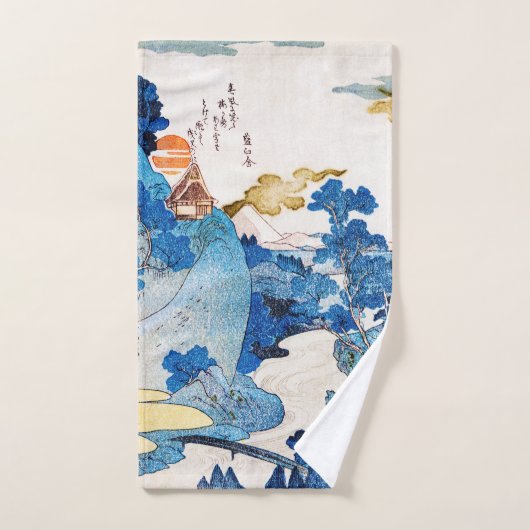 Japans zonnegerlandschap, Kuniyoshi, Ukiyo-e Bad Handdoek (Handdoek)
