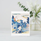 Japans zonnegerlandschap, Kuniyoshi, Ukiyo-e Briefkaart (Staand voorkant)