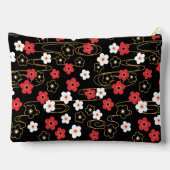 Japans Zwart Sakura Blossom Monogram Initialen Etui (Achterkant)