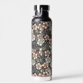 Japans zwart-wit flessenpatroon op maat waterfles (Rechts)