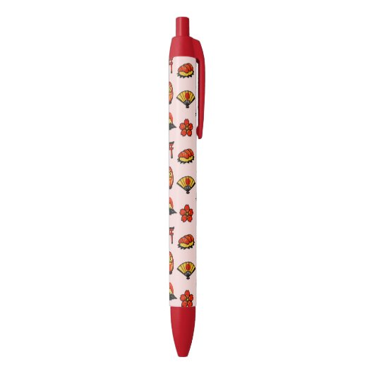 Japans zwarte inkt pen (Achterkant (Verticaal))