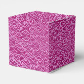 Japans zwenkpatroon - Bourgogne en bleek roze Bedankdoosjes (Achterkant)