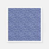 Japans zwenkpatroon - marineblauw en wit servetten (Voorkant)