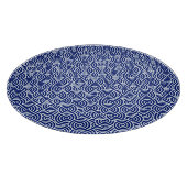 Japans zwenkpatroon - marineblauw en wit snijplank (Hoek)