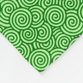 Japans zwenkpatroon - pijngroen en kalkgroen fleece deken (Hoek)