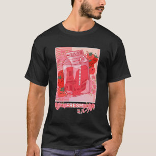 Japanse 90s Kawaii Strawberry Milk Shake T-shirt