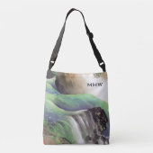Japanse aangepaste monogram kunsttassen crossbody tas (Achterkant)