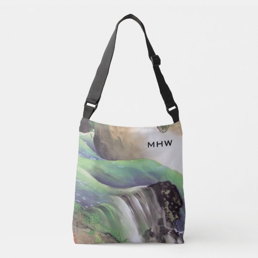 Japanse aangepaste monogram kunsttassen crossbody tas (Voorkant)