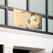 JAPANSE AAP IN BAMBOE VINYL Banner W/GROMMET (Buitenkant Gebouw)