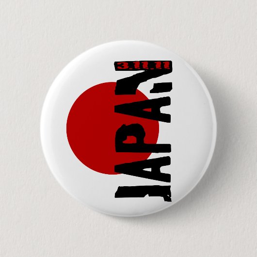 Japanse aardbeving Button (Voorkant)