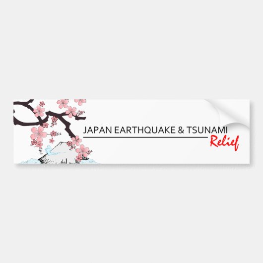 *Japanse aardbeving/tsunami-hulpverlening * bumper Bumpersticker (Voorkant)
