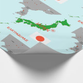 Japanse aardbevingskaart cadeaupapier (Hoek)