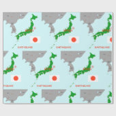 Japanse aardbevingskaart cadeaupapier (Vlak)