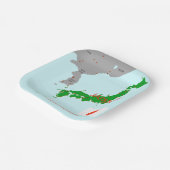 Japanse aardbevingskaart papieren bordje (Gebogen)