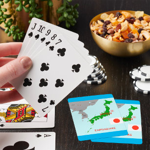 Japanse aardbevingskaart pokerkaarten
