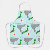 Japanse aardbevingskaart schort (Voorkant)