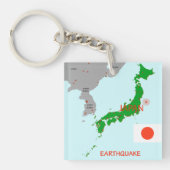 Japanse aardbevingskaart sleutelhanger (Voorkant)