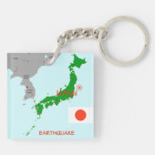 Japanse aardbevingskaart sleutelhanger (Achterkant)