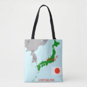 Japanse aardbevingskaart tote bag (Voorkant)