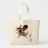 Japanse Abalone-duiker en octopusvechten Grote Tote Bag (Voorkant)