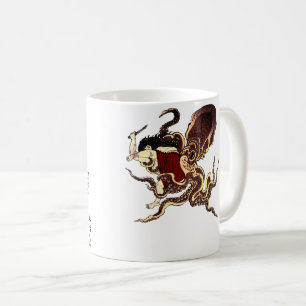 Japanse Abalone-duiker en octopusvechten Koffiemok