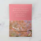 Japanse abrikozenbloemen bedankkaart (Binnen)