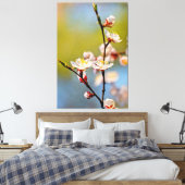 Japanse Abrikozenbloesems Canvas Afdruk (Insitu (Slaapkamer))