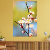 Japanse Abrikozenbloesems Canvas Afdruk (Insitu (Woonkamer))