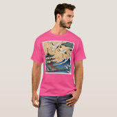 Japanse achtergrond actief t-shirt (Voorkant volledig)