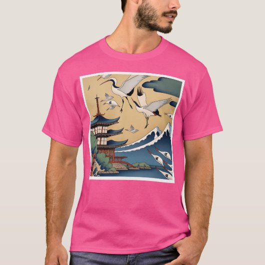 Japanse achtergrond actief t-shirt (Voorkant)