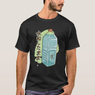 Japanse afdruk Harajuku Water Bottle Vaporwave AES T-shirt