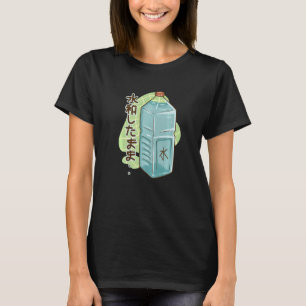 Japanse afdruk Harajuku Water Bottle Vaporwave AES T-shirt