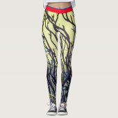 JAPANSE AFDRUK VAN TAKKEN GEDRUKTE LEGGINGS (Voorkant)