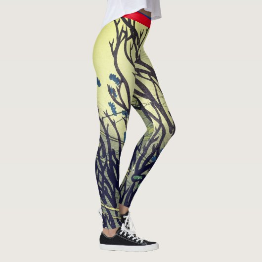 JAPANSE AFDRUK VAN TAKKEN GEDRUKTE LEGGINGS (Rechts)