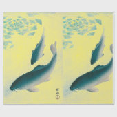 JAPANSE AFDRUKKING VAN DE VISSERIJZWEEKGEEL CADEAUPAPIER (Vlak)