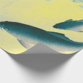 JAPANSE AFDRUKKING VAN DE VISSERIJZWEEKGEEL CADEAUPAPIER (Hoek)