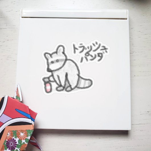 japanse afvalpanda sticker