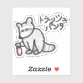 japanse afvalpanda sticker (Vel)