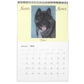 japanse akita dog portretteert realistische kunst kalender (Jan 2026)
