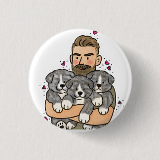 Japanse Akita Inu Tigrés Ronde Button 3,2 Cm