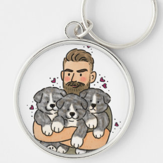 Japanse Akita Inu Tigrestreep Sleutelhanger