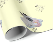 Japanse akita met roze teddybeer kunst cadeaupapier (Rol Hoek)