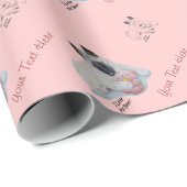 Japanse akita met roze teddybeer kunst cadeaupapier (Rol Hoek)