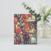 Japanse Alley op het herfstlankfestival van de Lan Briefkaart (Staand voorkant)