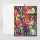 Japanse Alley op het herfstlankfestival van de Lan Briefkaart (Voorkant / Achterkant)