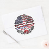Japanse Amerikaanse Amerikaanse Amerikaanse Amerik Ronde Sticker (Envelop)