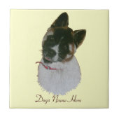 Japanse/Amerikaanse schattige akita puppy art tege Tegeltje (Voorkant)