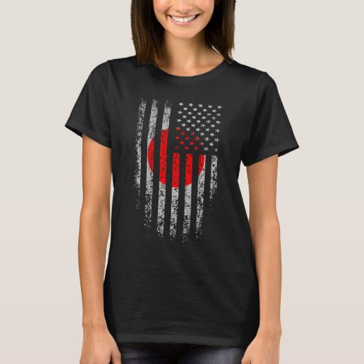 Japanse Amerikaanse vlag T-shirt (Voorkant)