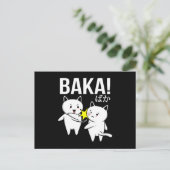 Japanse Anime Baka Neko Funny Kawaii Cat Briefkaart (Staand voorkant)