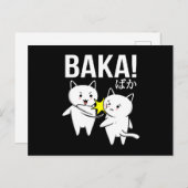 Japanse Anime Baka Neko Funny Kawaii Cat Briefkaart (Voorkant / Achterkant)